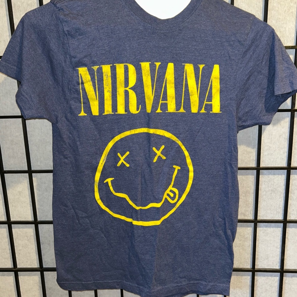 Nirvana Blue and Yellow Graphic Tee